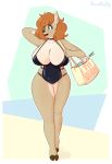  anthro big_breasts blush breasts butt cervine clothed clothing digital_media_(artwork) doodle_dip female fur hair huge_breasts long_hair mammal open_mouth piercing simple_background smile solo sophia standing text tongue 