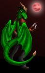  2012 anthro digital_media_(artwork) digitigrade dragon hat horn jewel-thief male membranous_wings red_eyes smile solo wings 