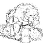 2013 anal anal_penetration barazoku bear black_and_white blush canine cowgirl_position dog duo erection humanoid_penis kemono kotobuki male male/male mammal monochrome muscular obese on_top overweight penetration penis sex simple_background sketch uncut white_background 