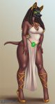  anthro anubian_jackal bourbon._(artist) breasts canine clothed clothing dreadlocks egyptian female jackal mammal solo thick_thighs wide_hips 