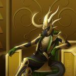  2013 anthro armor blue_eyes detailed_background digital_media_(artwork) dragon jewel-thief male solo 