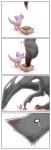  ambiguous_gender bird_wyvern box canes-cm capcom comic cute dragon duo elder_dragon feral gogmazios hi_res jaggi monster_hunter simple_background size_difference solo video_games white_background 