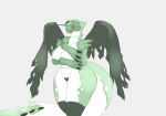  2016 anthro big_breasts breasts crown dragon dragon_princess_iii eyes_closed female hand_on_breast multi_arm multi_limb rezflux solo towergirls wings 