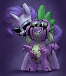 2017 blood chromaskunk cock_and_ball_torture colored crying dragon duo equine erection eyeshadow female feral friendship_is_magic green_eyes grin hair half-closed_eyes hi_res horn makeup male mammal mcsweezy my_little_pony needles penis rarity_(mlp) smile spike_(mlp) tears unicorn zalgo zalgo_edit 