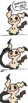  2016 ambiguous_gender drawn_on_face english_text fairy feral ghost grey_background hi_res humor made_face marker mimikyu nintendo pok&eacute;mon pok&eacute;mon_(species) simple_background spirit text unseen_character video_games white_background zanamaoria_(artist) 