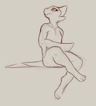  3_toes anthro avian black_and_grey eyebrows eyelashes feather_hair feathers grey_background laefa_padlo line_art looking_aside looking_up male nude qualzar scorchen simple_background sitting sketch smile solo tail_feathers toes wide_hips winged_arms wings 