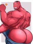  ben_10 butt candy canon15 cartoon_network clothing food four_arms_(ben_10) lato lollipop male multi_arm multi_eye multi_limb muscular shorts simple_background smile solo sweat tetramand 