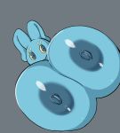  2018 areola big_breasts blue_eyes blue_nipples breasts eyelashes female huge_breasts humanoid hyper hyper_breasts legendary_pok&eacute;mon manaphy nintendo nipples not_furry petronoise pok&eacute;mon pok&eacute;mon_(species) simple_background solo video_games yellow_sclera 