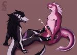  2018 anthro cum derse dinosaur duo erection foot_fetish footjob fur male male/male mammal nude orgasm pawpads paws penis scalie sergal sex ssssnowy thanris theropod tyrannosaurus_rex 