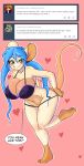  anthro big_breasts blue_hair blush breasts clothed clothing female freckles fur green_eyes hair hi_res huge_breasts jasmine_(skidd) lingerie long_hair mammal mouse rodent skidd smile solo thick_thighs underwear white_fur wide_hips 
