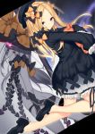  abigail_williams_(fate/grand_order) absurdres ass bangs black_bow black_dress black_footwear black_hat black_panties blonde_hair bloomers blue_eyes bow butt_crack commentary_request dress dual_persona fate/grand_order fate_(series) forehead hair_bow hat highres holding holding_stuffed_animal keyhole legs loafers long_hair mary_janes multiple_girls nebusoku object_hug orange_bow panties parted_bangs polka_dot polka_dot_bow red_eyes shoes sleeves_past_fingers sleeves_past_wrists stuffed_animal stuffed_toy teddy_bear thighs third_eye underwear white_bloomers white_hair white_skin witch_hat 
