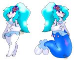  absurd_res blush fan_character female hair hi_res honey_the_grizzly marine maya_(honey) model_sheet nintendo nipples pok&eacute;mon pok&eacute;mon_(species) primarina pussy starmie tattoo video_games 