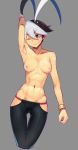  1girl armpits breasts feng_(skullgirls) navel nipples one_eye_closed ryuji_(red-truth) skullgirls solo sweat tagme 