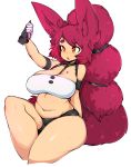  2018 absurd_res animal_humanoid big_breasts blush breasts cat_humanoid cellphone clothed clothing digital_media_(artwork) eyebrows feline female fingers fur gloves hair hi_res holding_object holding_phone huge_breasts humanoid long_ears long_hair mammal navel nellko open_mouth orange_eyes phone red_fur red_hair simple_background slightly_chubby slugbox solo sweat sweatdrop thick_eyebrows thick_thighs white_background 