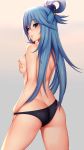  aqua breasts kono_subarashii_sekai_ni_shukufuku_wo! no_bra pantsu underboob 