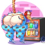  2018 absurd_res anthro bent_over big_butt butt clothed clothing eyewear feline female fingerless_gloves glasses gloves hair hat hi_res huge_butt jaeh long_hair looking_back mammal solo stripes tanya_bellacrow thick_thighs tiger torn_clothing wardrobe_malfunction wide_eyed wide_hips 