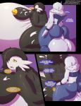  2018 absol absurd_res alternate_color anal anal_penetration anthro anus balls belly belly_inflation big_balls big_belly big_breasts big_butt breasts bulge butt clothed clothing comic cum cum_inflation cum_through dickgirl english_text erection excessive_cum female gardevoir hi_res huge_balls huge_breasts huge_butt huge_penetration hyper hyper_anus hyper_balls hyper_cum impaledwolf inflation intersex male male/female nintendo nipples penetration pok&eacute;mon pok&eacute;mon_(species) purple_background simple_background speech_bubble text thick_thighs video_games 
