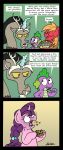  2018 absurd_res asphyxiation big_macintosh_(mlp) bobthedalek choking comic dialogue discord_(mlp) draconequus dragon earth_pony english_text equine female feral food freckles friendship_is_magic group hair hat hi_res horn horse male mammal my_little_pony pie pony spike_(mlp) sugar_belle_(mlp) text unicorn 