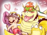  &lt;3 2016 animal_genitalia animal_penis blush body_job bowser clothed clothing duo human japanese_text kakalon koopa male male/male mammal mario mario_bros nintendo partially_clothed penis scalie simple_background sitting size_difference sweat text translation_request video_games 