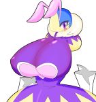  &lt;3 arthropod bee big_breasts blue_skin blush breasts feather_boa female floating_hands huge_breasts hyper hyper_breasts insect kirby_(series) nintendo non-mammal_breasts purple_eyes queen_sectonia reitounek simple_background solo video_games white_background yellow_skin 