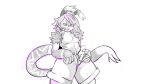  2017 anthro biped bottomwear clothed clothing fur grin hair kitt_kitten male penis purple_hair ribbed_penis shorts shoulder_tufts simple_background sketch smile solo teeth topless tuft undressing unknown_species white_background zalgus_(character) 