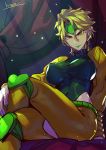  blonde_hair breasts bright_pupils closed_mouth commentary_request covered_navel covered_nipples crossed_legs curtains dio_brando earrings fingernails genderswap genderswap_(mtf) green_lipstick green_nails green_shirt headband heart highres jacket jewelry jojo_no_kimyou_na_bouken kotatsu_(g-rough) large_breasts light_particles light_rays lipstick long_fingernails looking_at_viewer makeup nail_polish pants shirt short_hair signature slit_pupils smile solo stardust_crusaders yellow_eyes yellow_jacket yellow_pants 