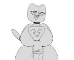  2018 alpha_channel big_breasts breasts bulge cartoon_network cat clothed clothing digital_media_(artwork) feline female gumball_watterson huge_breasts male male/female mammal nicole_watterson open_mouth simple_background sweepyy the_amazing_world_of_gumball tongue transparent_background young 