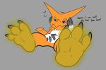  3_toes digimon feet foot_focus musky_feet shoutmon smelly toes 