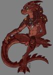  2018 anthro claws dragon dragonborn erection male mise misericorde nude penis scalie sketch smile solo 