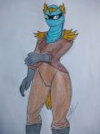  anthro avian clothed clothing female noob olydri phenix_d&eacute;chu simple_background standing traditional_art_media_(artwork) weatherdream 