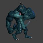  3d_(artwork) abs anthro athletic balls biceps big_muscles claws crocodile crocodilian digital_media_(artwork) donkey_kong_(series) erection gallarybrowser_(artist) krusha looking_at_viewer male muscular nintendo nipples nude pecs penis pose reptile scalie shiny solo standing thumbs_up video_games 