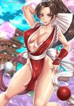 1girl breasts fatal_fury large_breasts ponytail redjet00 shiranui_mai solo 