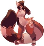  2018 alpha_channel breasts brown_fur brown_hair brown_nose digital_media_(artwork) featureless_breasts featureless_crotch female fur hair mammal phation red_panda simple_background solo transparent_background 