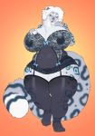  2018 anthro artisipancake big_breasts black_nipples breasts clothing feline female huge_breasts leopard lingerie mammal nipples slightly_chubby thick_thighs wide_hips 