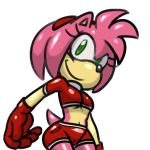  amy_rose anthro breasts camel_toe clothed clothing female green_eyes hedgehog is_(artist) mammal simple_background sonic_(series) white_background 