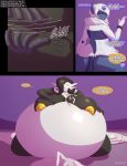  2018 absol absurd_res alternate_color ambiguous_gender anthro belly belly_inflation big_belly big_breasts big_butt breasts bulge butt clothed clothing comic cum cum_inflation cum_through english_text excessive_cum female gardevoir hi_res huge_breasts hyper hyper_belly hyper_cum immobile impaledwolf inflation nintendo nipples penetration pok&eacute;mon pok&eacute;mon_(species) purple_background rear_view simple_background speech_bubble text thick_thighs video_games 