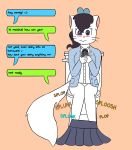 2018 anonymous_artist anthro bittersweet_candy_bowl black_hair blush bow breasts cat cellphone clothed clothing dialogue digital_media_(artwork) english_text feces feline female fur hair hi_res holding_object holding_phone mammal mike_(bcb) phone pooping sandy_(bcb) scat simple_background sitting solo teenager text text_message toilet toilet_use webcomic young 