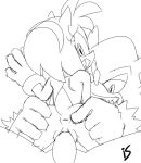  2011 amy_rose anthro black_and_white clothing female gloves hedgehog is_(artist) male male/female mammal monochrome mostly_nude penetration sex simple_background sonic_(series) sonic_the_hedgehog vaginal vaginal_penetration werehog white_background 