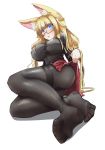  :o absurdres amino_dopple animal_ear_fluff animal_ears ass bangs barefoot black_legwear blue_eyes blunt_bangs blush breasts eyebrows_visible_through_hair feet foreshortening fox_ears full_body highres impossible_clothes large_breasts legs long_hair looking_at_viewer lying on_side original pantyhose parted_lips pleated_skirt red_skirt semi-rimless_eyewear skin_tight skirt skirt_lift soles solo thighband_pantyhose toes transparent_background under-rim_eyewear 