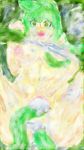  1girl 1girls butterfry green_eyes green_hair ito_natsu_(butterfry) original pussy sex tentacle tentacle_sex 