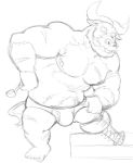  ahab anthro beard biceps bovine briefs bulge cattle clothing facial_hair horn male mammal muscular muscular_male mustache nipples pecs scar solo thegreatmatsutzu underwear water_buffalo 