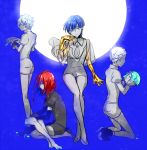  androgynous antarcticite bangs blue_background blue_eyes blue_hair blunt_bangs cairngorm_(houseki_no_kuni) closed_eyes disembodied_head disembodied_limb elbow_gloves full_moon gem_uniform_(houseki_no_kuni) gloves golden_arms green_hair heterochromia houseki_no_kuni kneeling long_bangs looking_at_viewer miyuzu moon multiple_others phosphophyllite phosphophyllite_(ll) red_eyes red_hair see-through shinsha_(houseki_no_kuni) short_hair sitting smile spoilers white_eyes white_hair 