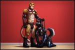  2018 abs anthro bdsm biceps bondage bound canine clothed clothing collar dog domination dream_and_nightmare duo feline fur gloves harness husky leash looking_at_viewer male male/male male_domination mammal mask muscular muscular_male nipples pecs rubber shine submissive submissive_male tiger white_fur 