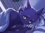  after_sex alternate_version_at_source bedding bedroom blanket blush cat crying feline fur hand_holding heiseiradioden1 hiroyuki human love male male/male mammal morenatsu nude romantic shin_(morenatsu) smile solo_focus sweat tears tender 