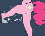  2015 anthro big_butt butt derpy_hooves_(mlp) digital_media_(artwork) duo earth_pony equine female friendship_is_magic horse hugtastic_pinkie_pie kick mammal my_little_pony pinkie_pie_(mlp) pony solo_focus somescrub sound_effects 