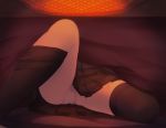  black_skirt glowing kotatsu lower_body natsuki_teru original panties pantyshot pantyshot_(sitting) pleated_skirt shikibe_ayaka sitting skirt solo table thighhighs thighhighs_pull under_kotatsu under_table underwear white_panties 