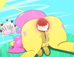  after_sex anus big_butt butt cum cum_in_ass cum_inside cutie_mark female feral fluttershy_(mlp) friendship_is_magic gaping gaping_anus mammal my_little_pony ota_(artist) pussy teats 