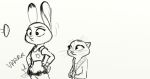  2016 anthro clothed clothing disney duo female judy_hopps lagomorph mammal mrs._otterton mustelid otter police_uniform rabbit trashasaurusrex uniform zootopia 