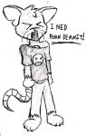  2009 bottomless clothed clothing male mammal monochrome rodent solo spunkyfull traditional_media_(artwork) 