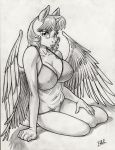  anthro bhawk bra breasts cleavage clothed clothing equine female friendship_is_magic horn mammal monochrome my_little_pony panties pose sitting solo thong twilight_sparkle_(mlp) underwear winged_unicorn wings 